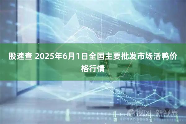 股速查 2025年6月1日全国主要批发市场活鸭价格行情
