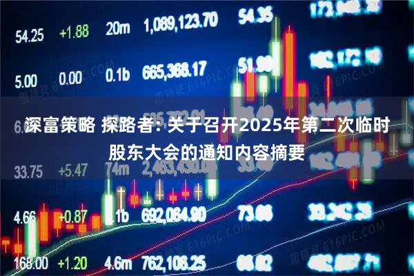 深富策略 探路者: 关于召开2025年第二次临时股东大会的通知内容摘要