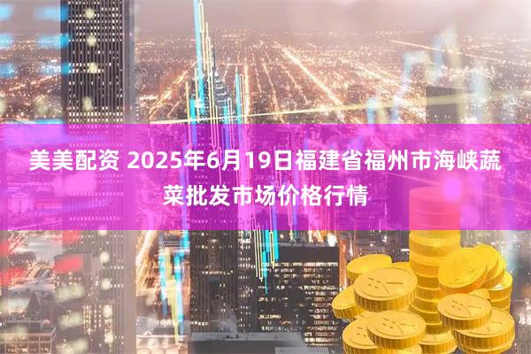 美美配资 2025年6月19日福建省福州市海峡蔬菜批发市场价格行情