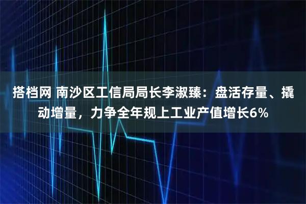 搭档网 南沙区工信局局长李淑臻：盘活存量、撬动增量，力争全年规上工业产值增长6%